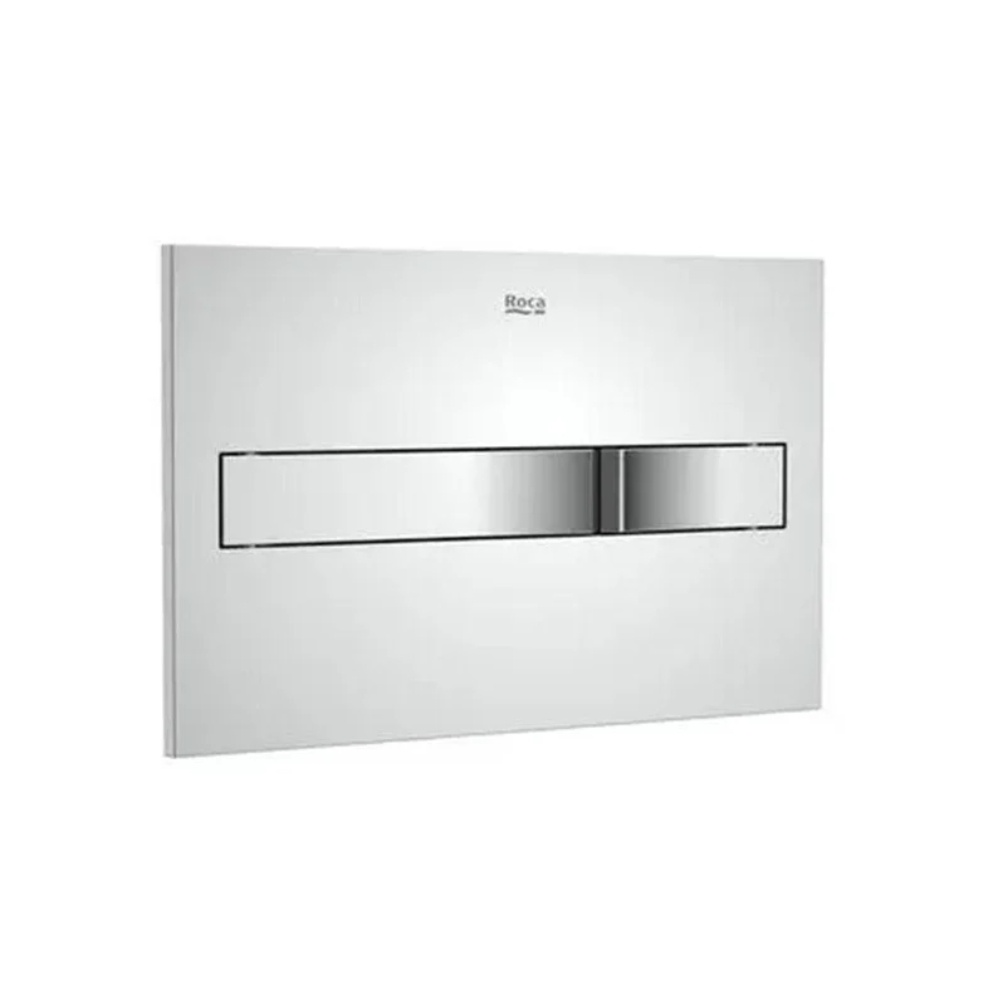 Product cut out image of the Roca Duplo One PL2 Chrome Dual Flush Plate